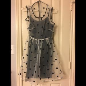 Sheer polka dot dress